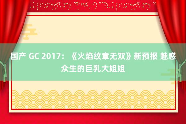 国产 GC 2017：《火焰纹章无双》新预报 魅惑众生的巨乳大姐姐